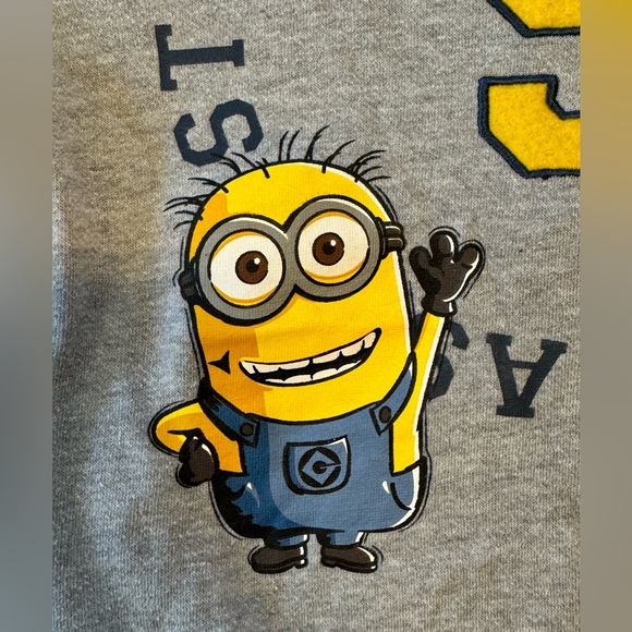 Kids Minion Varsity Jacket Sweater - Picture 7 of 11